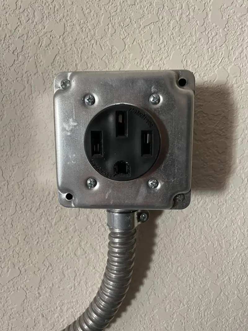 NEMA 14-50 outlet installed for Electrical Panel Upgrade in Tamalpais-Homestead Valley